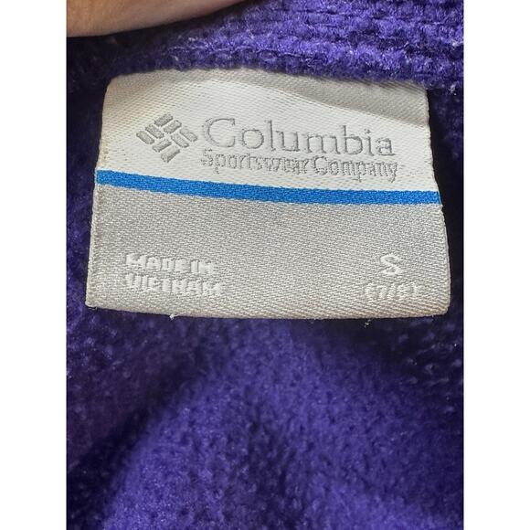 Youth Columbia Full Zip Fleece Jacket Small Purple Hooded - Picture 4 of 9